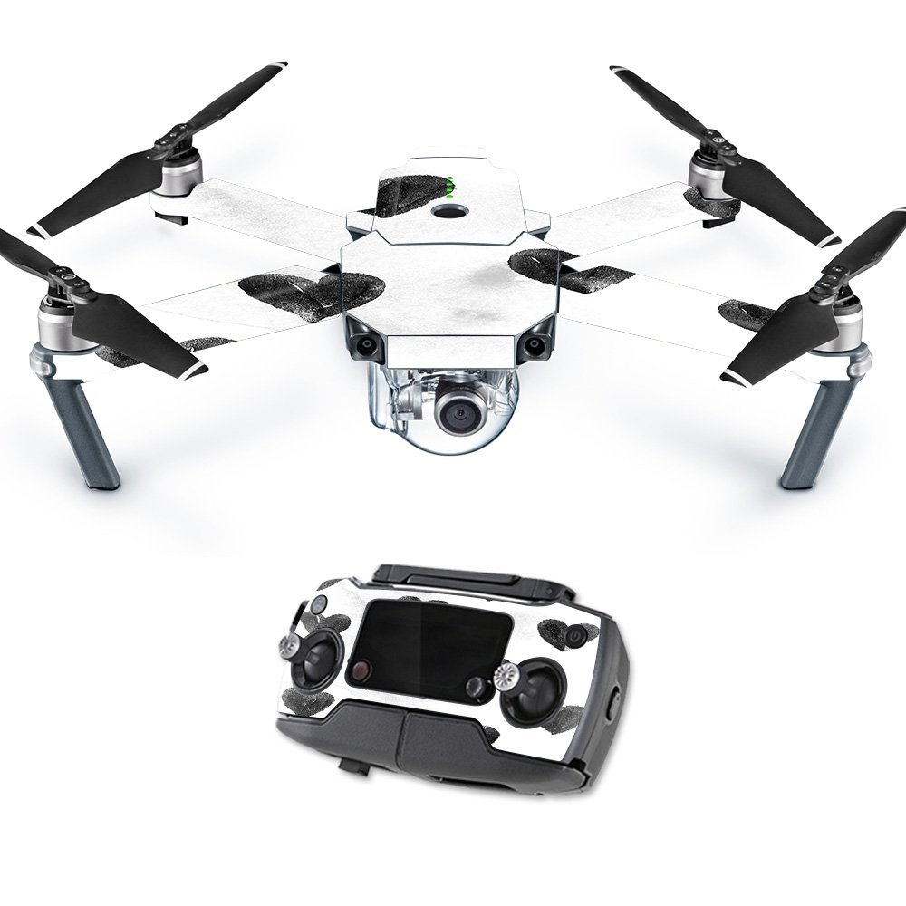 MightySkins Skin Compatible with DJI Mavic Pro Quadcopter Drone - Ink Hearts | Protective, Durable, and Unique Vinyl Decal wrap Cover | Easy to Apply, Remove, and Change Styles | Made in The USA