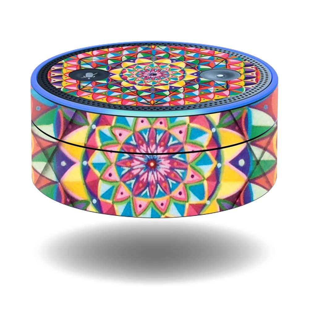 MightySkins Skin Compatible with Amazon Echo Dot - Rainbow Kaleidoscope | Protective, Durable, and Unique Vinyl Decal Wrap Cover | Easy to Apply, Remove, and Change Styles | Made in The USA
