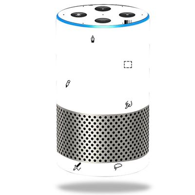 MightySkins Skin Compatible with Amazon Echo (2ND Gen) - Pixel Pattern | Protective, Durable, and Unique Vinyl Decal Wrap Cover | Easy to Apply, Remove, and Change Styles | Made in The USA