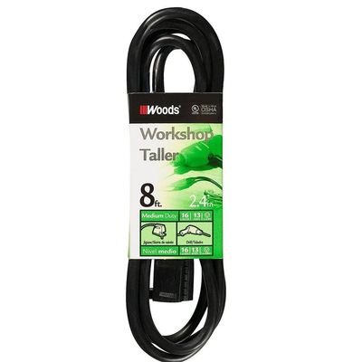 Woods 0260 Power Extension Cords, 16/3 X 8'