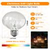 Abeja G40 Replacement Light Bulbs, 5W Clear Globe Bulb fits E12/ C7 Candelabra Screw Base Sockets, 1.5 Inch Clear Light Bulbs for Indoor Outdoor Patio Decor, 25Pack view 2