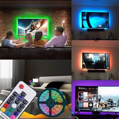 XUNATA LED Strip Lights 3.3ft for 40-60in TV, Non-Waterproof USB Powered LED TV Backlight Kit with 17 Key Remote Control, RGB 5050 LEDs Bias Lighting for HDTV