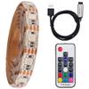 XUNATA LED Strip Lights 3.3ft for 40-60in TV, Non-Waterproof USB Powered LED TV Backlight Kit with 17 Key Remote Control, RGB 5050 LEDs Bias Lighting for HDTV view 3