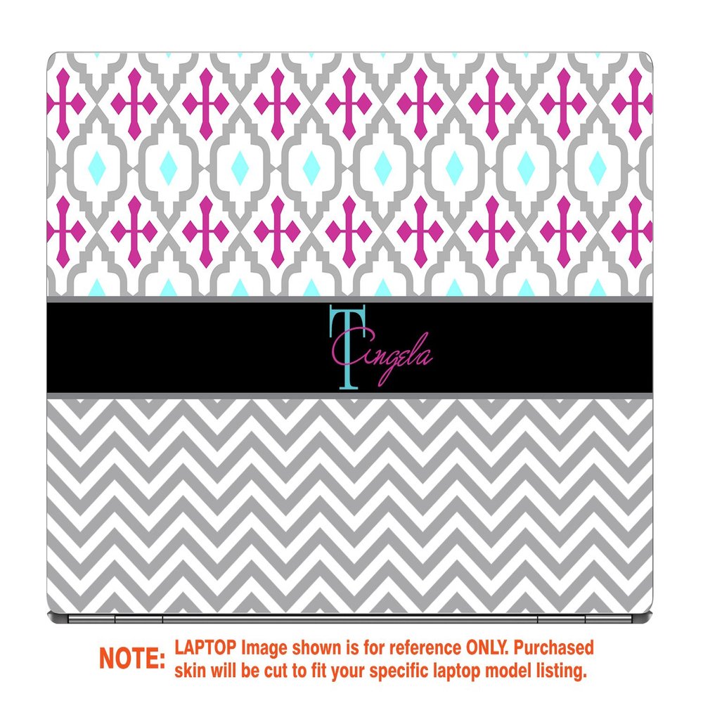 Decalrus - Protective Decal for The Dell XPS 15 9575 (15.6" Screen) Laptop with Customized Monogram DExps15_9575-Monogram24