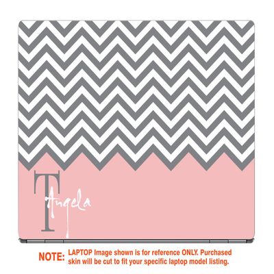 Decalrus - Protective Decal for The Dell Latitude 7490 (14" Screen) Laptop with Customized Monogram DElatitude7490-Monogram8