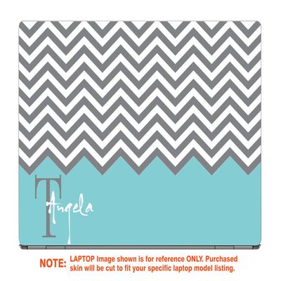 Decalrus - Protective Decal for The Dell XPS 15 9575 (15.6" Screen) Laptop with Customized Monogram DExps15_9575-Monogram7