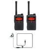 2 Motorola EVX-S24 Digital UHF Display Radio & 2 MH-89A4B C-Ring Headsets Designed for Your Security Team Black view 1