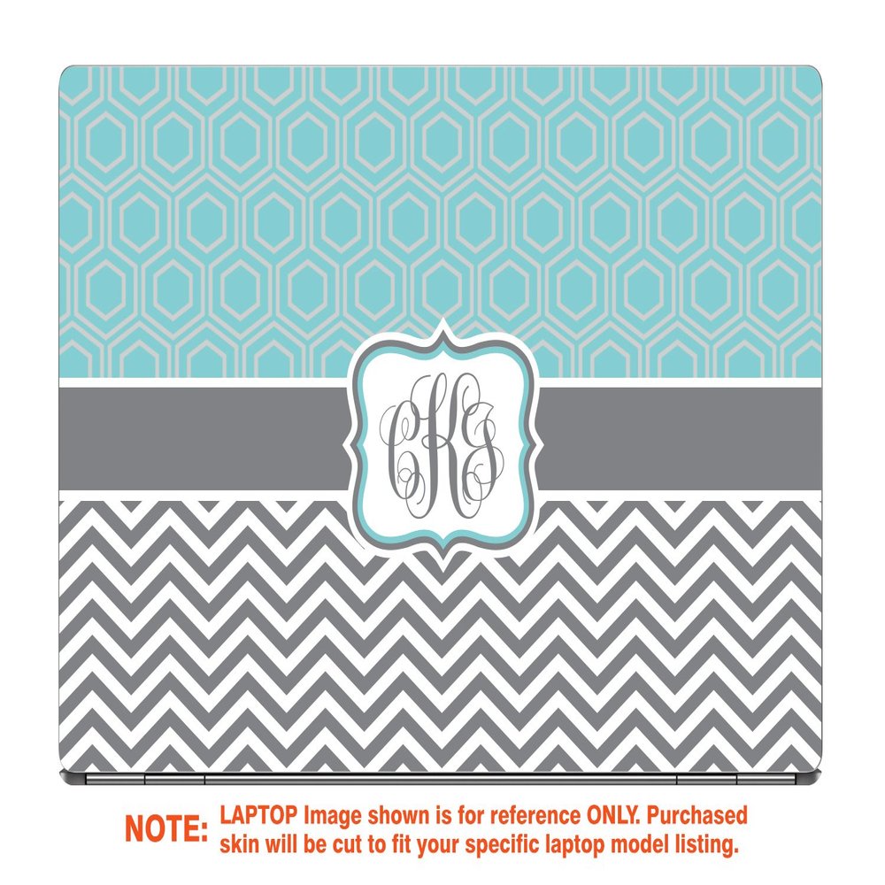 Decalrus - Protective Decal for The Dell XPS 15 9575 (15.6" Screen) Laptop with Customized Monogram DExps15_9575-Monogram5