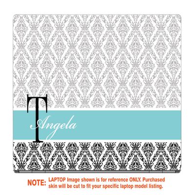 Decalrus - Protective Decal for The Dell Latitude 7490 (14" Screen) Laptop with Customized Monogram DElatitude7490-Monogram9