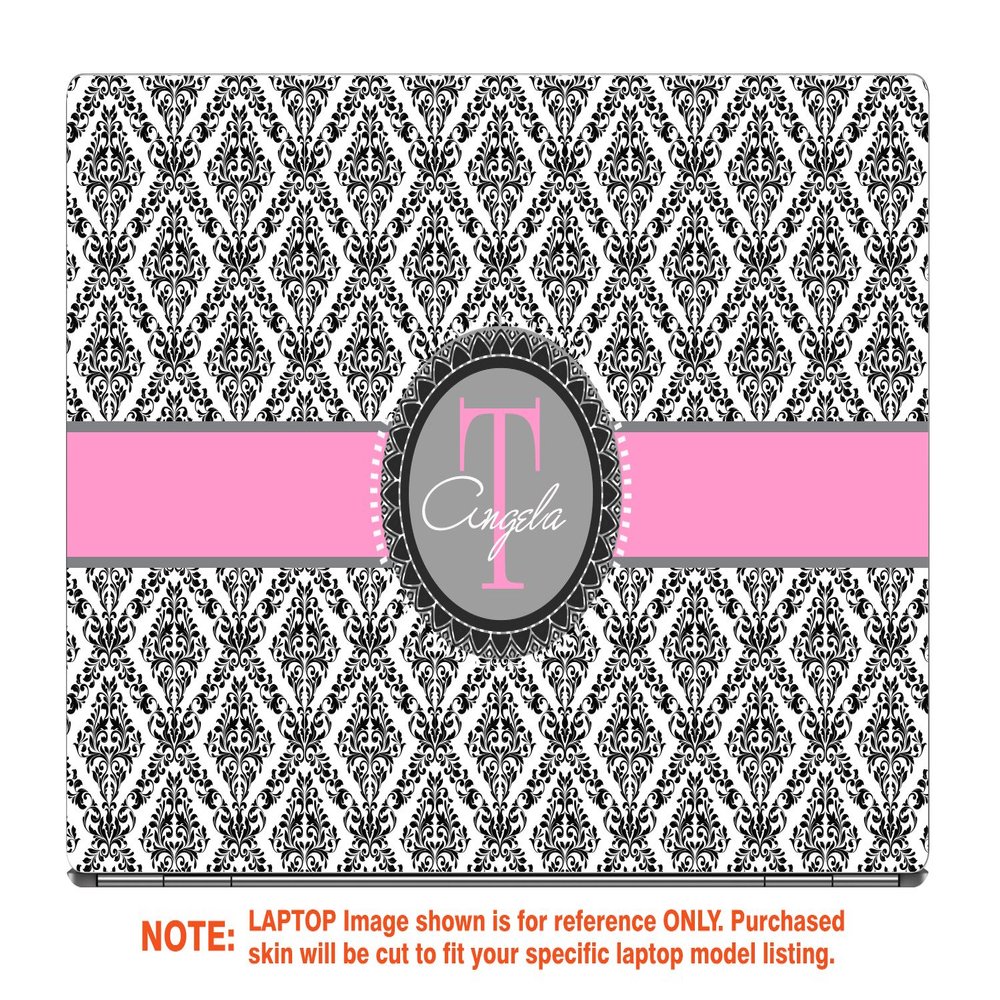 Decalrus - Protective Decal for The Dell Latitude 7490 (14" Screen) Laptop with Customized Monogram DElatitude7490-Monogram25