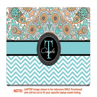 Decalrus - Protective Decal for The Dell XPS 15 9575 (15.6" Screen) Laptop with Customized Monogram DExps15_9575-Monogram30