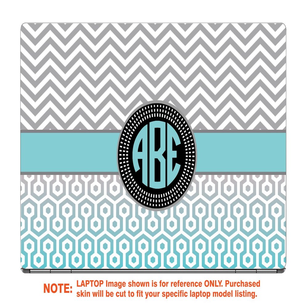 Decalrus - Protective Decal for The Lenovo Yoga 730 15 (15.6" Screen) Laptop with Customized Monogram LEyoga730_15-Monogram29