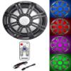 KICKER 45KMF104 10" Free Air Marine Subwoofer Sub+Charcoal Grille w/LED's+Remote view 1