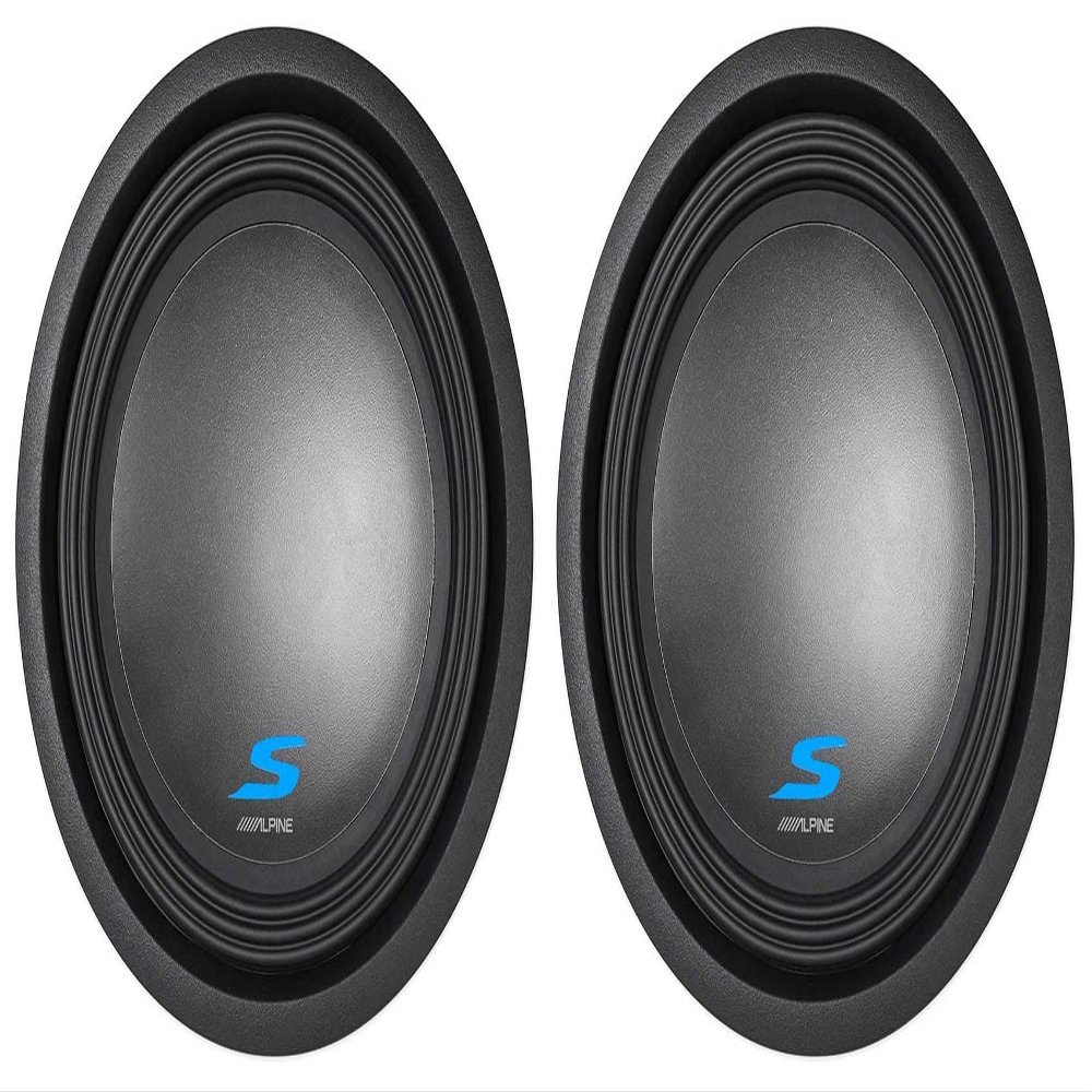 Alpine (2) S-W12D2 12" 3600 Watt Dual 2-Ohm Car Audio Subwoofers DVC Subs SW12D2