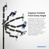 ARKON Mounts Phone Holder Full Kit - Adjustable Overhead Arm Cell Phone Table Top Stand and Tablet Mount with Ring Light - Professional Holders for Horizontal or Vertical Filming view 3
