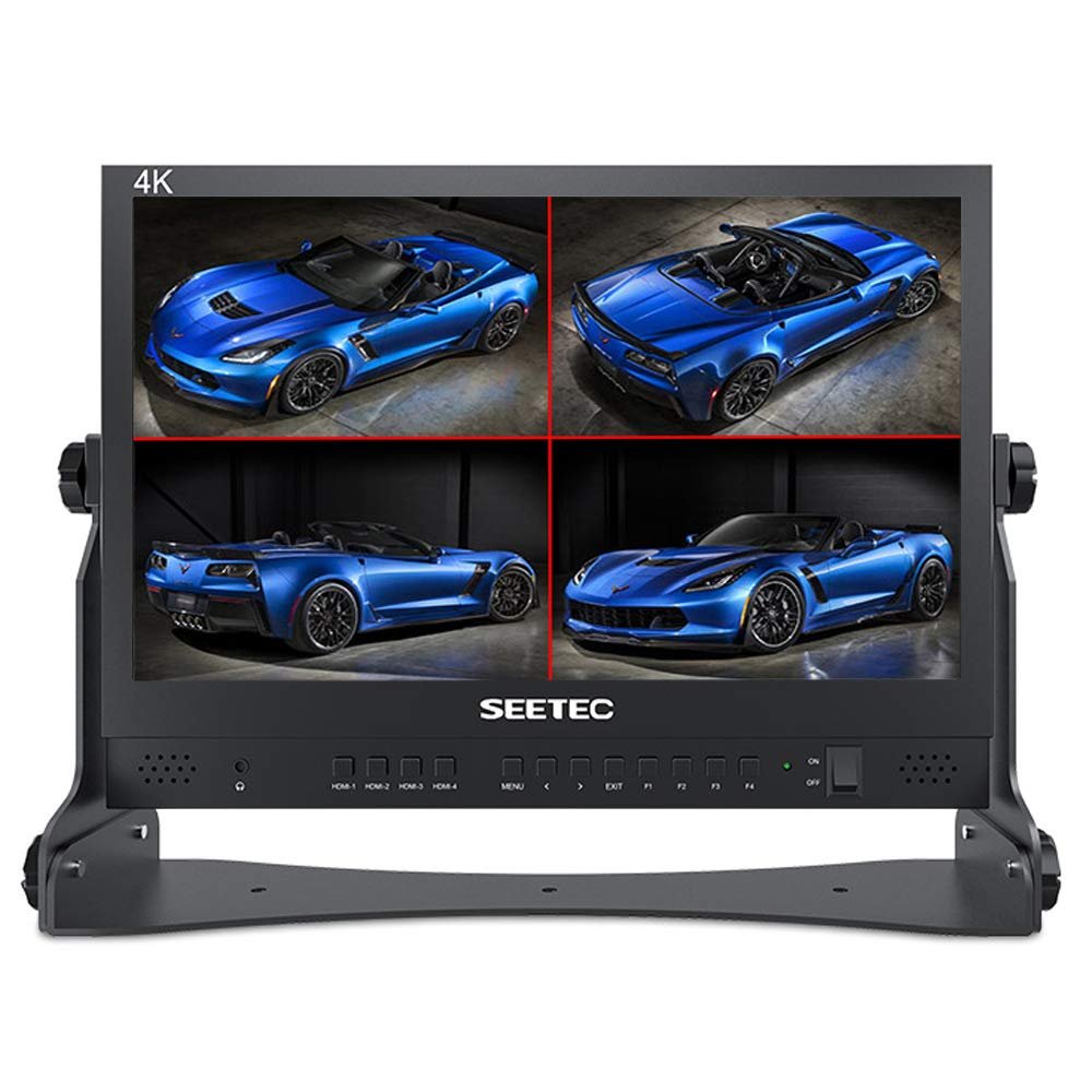 SEETEC ATEM156 15.6" 4 HDMI Input Output Quad Split Display for ATEM Mini Video Switcher Live Streaming Broadcast Director Monitor Used in Movie Production