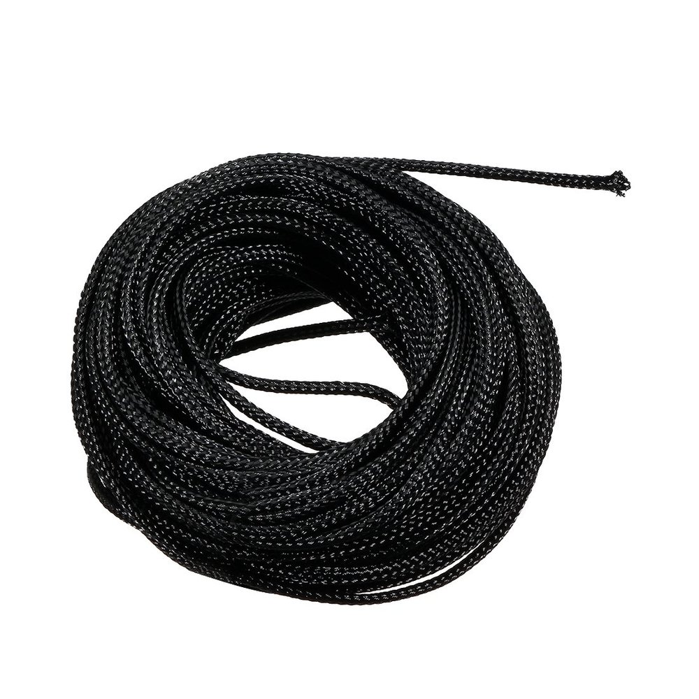 uxcell Expandable Sleeving, 1/8-inch 53ft Cable Sleeve, Black