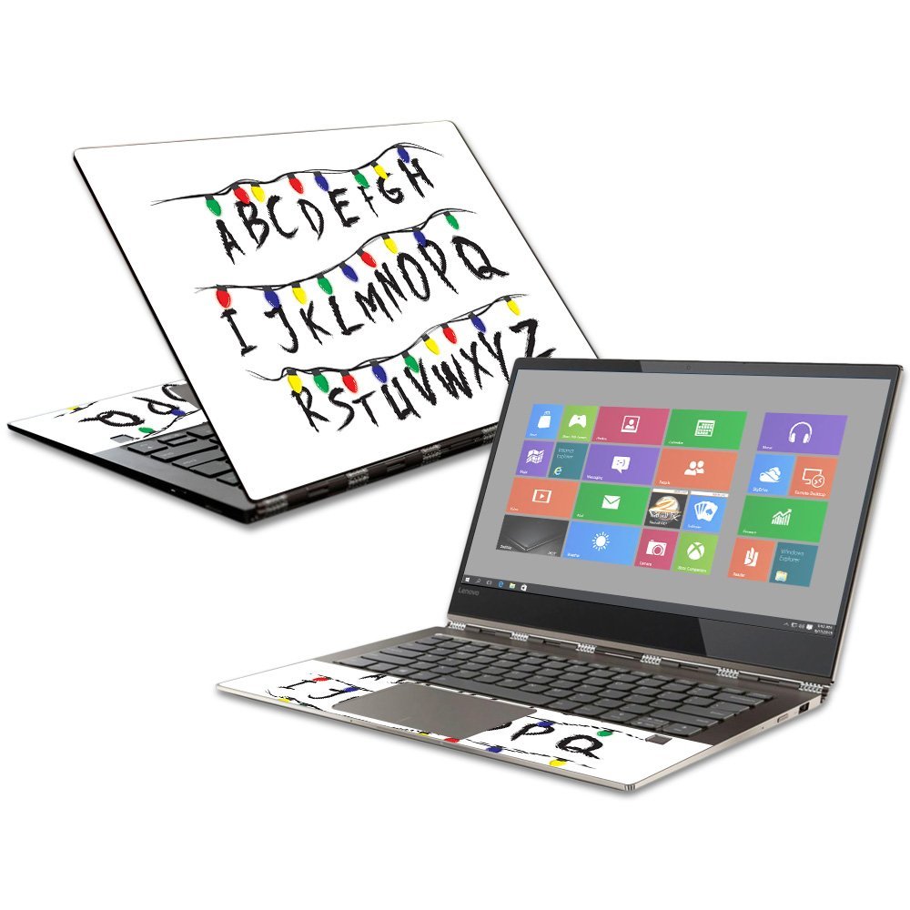 MightySkins Skin Compatible with Lenovo Yoga 920-13IKB - Stranger Alphabet | Protective, Durable, and Unique Vinyl Decal wrap Cover | Easy to Apply, Remove, and Change Styles | Made in The USA
