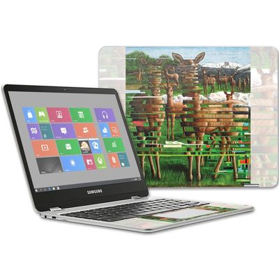 MightySkins Skin Compatible with Samsung Chromebook Plus 12.3"(2017 - Oh Deer | Protective, Durable, and Unique Vinyl Decal wrap Cover | Easy to Apply, Remove, and Change Styles | Made in The USA