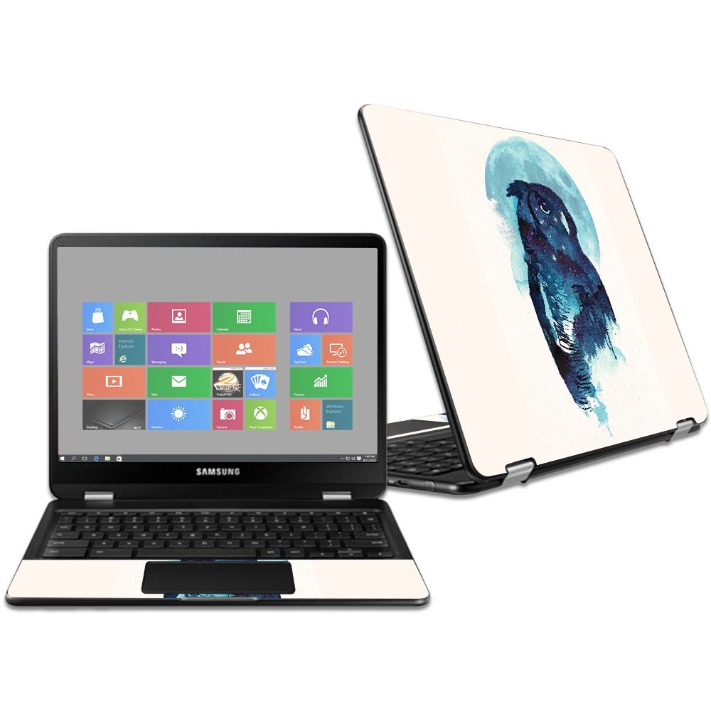 MightySkins Skin Compatible with Samsung Chromebook Pro 12.3" - Midnight Owl | Protective, Durable, and Unique Vinyl Decal wrap Cover | Easy to Apply, Remove, and Change Styles | Made in The USA