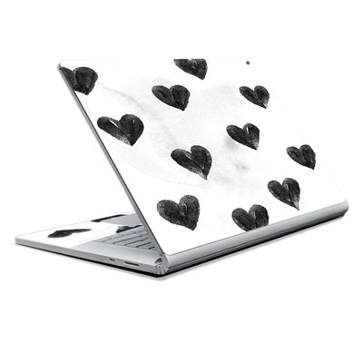 MightySkins Skin Compatible with Microsoft Surface Book 2 13" (2017) - Ink Hearts | Protective, Durable, and Unique Vinyl Decal wrap Cover | Easy to Apply, Remove, and Change Styles | Made in The USA