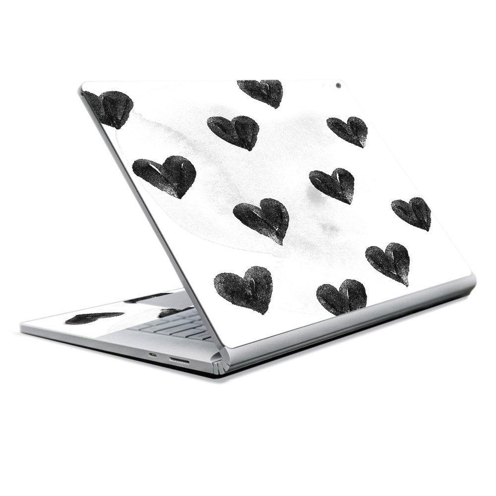 MightySkins Skin Compatible with Microsoft Surface Book 2 13" (2017) - Ink Hearts | Protective, Durable, and Unique Vinyl Decal wrap Cover | Easy to Apply, Remove, and Change Styles | Made in The USA