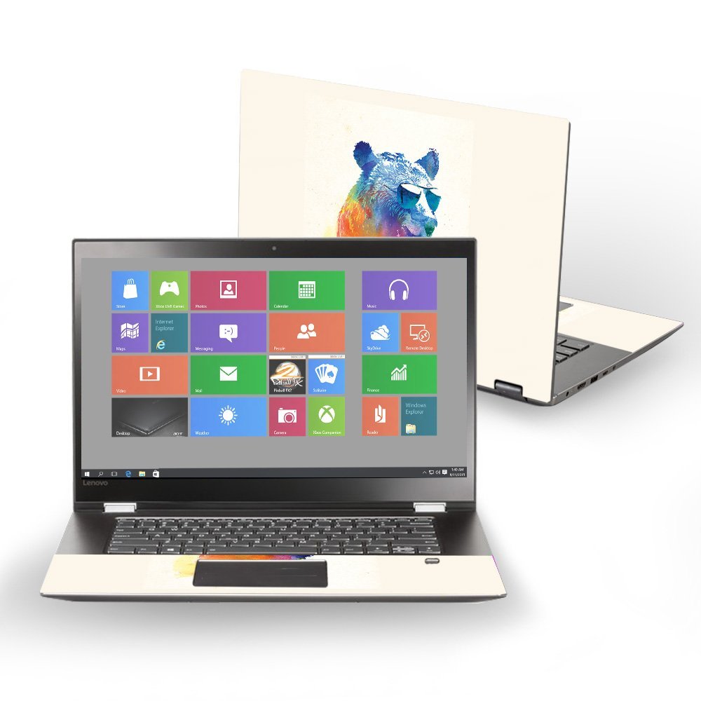 MightySkins Skin Compatible with Lenovo Flex 5 15" (2017) - Sunny Bear | Protective, Durable, and Unique Vinyl Decal wrap Cover | Easy to Apply, Remove, and Change Styles | Made in The USA