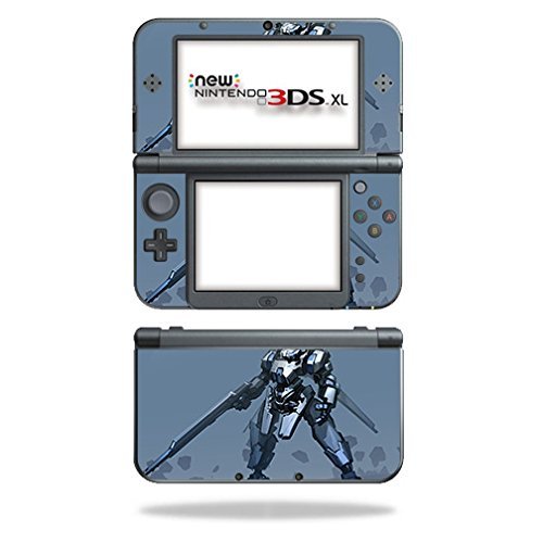 MightySkins Skin Compatible with Nintendo New 3DS XL (2015) - Grey Steel | Protective, Durable, and Unique Vinyl Decal wrap Cover | Easy to Apply, Remove, and Change Styles | Made in The USA