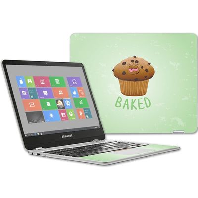 MightySkins Skin Compatible with Samsung Chromebook Plus 12.3"(2017 - Baked | Protective, Durable, and Unique Vinyl Decal wrap Cover | Easy to Apply, Remove, and Change Styles | Made in The USA