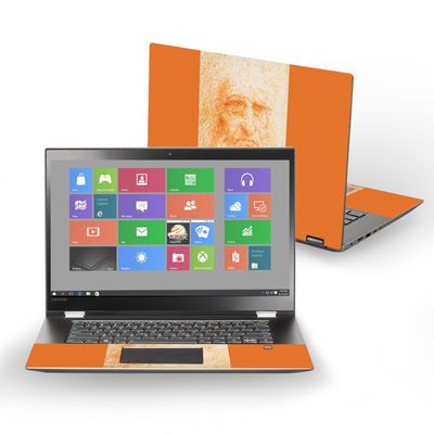 MightySkins Skin Compatible With Lenovo Flex 5 15" (2017) - Red Chalk Man Portrait | Protective, Durable, and Unique Vinyl Decal wrap cover | Easy To Apply, Remove, and Change Styles | Made in the USA