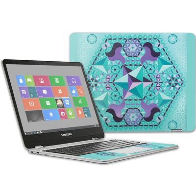 MightySkins Skin Compatible with Samsung Chromebook Plus 12.3"(2017 - Pastel Hexagon | Protective, Durable, and Unique Vinyl wrap Cover | Easy to Apply, Remove, and Change Styles | Made in The USA