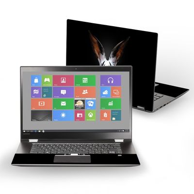 MightySkins Skin Compatible with Lenovo Flex 5 15" (2017) - Rock N Roll Bunny | Protective, Durable, and Unique Vinyl Decal wrap Cover | Easy to Apply, Remove, and Change Styles | Made in The USA