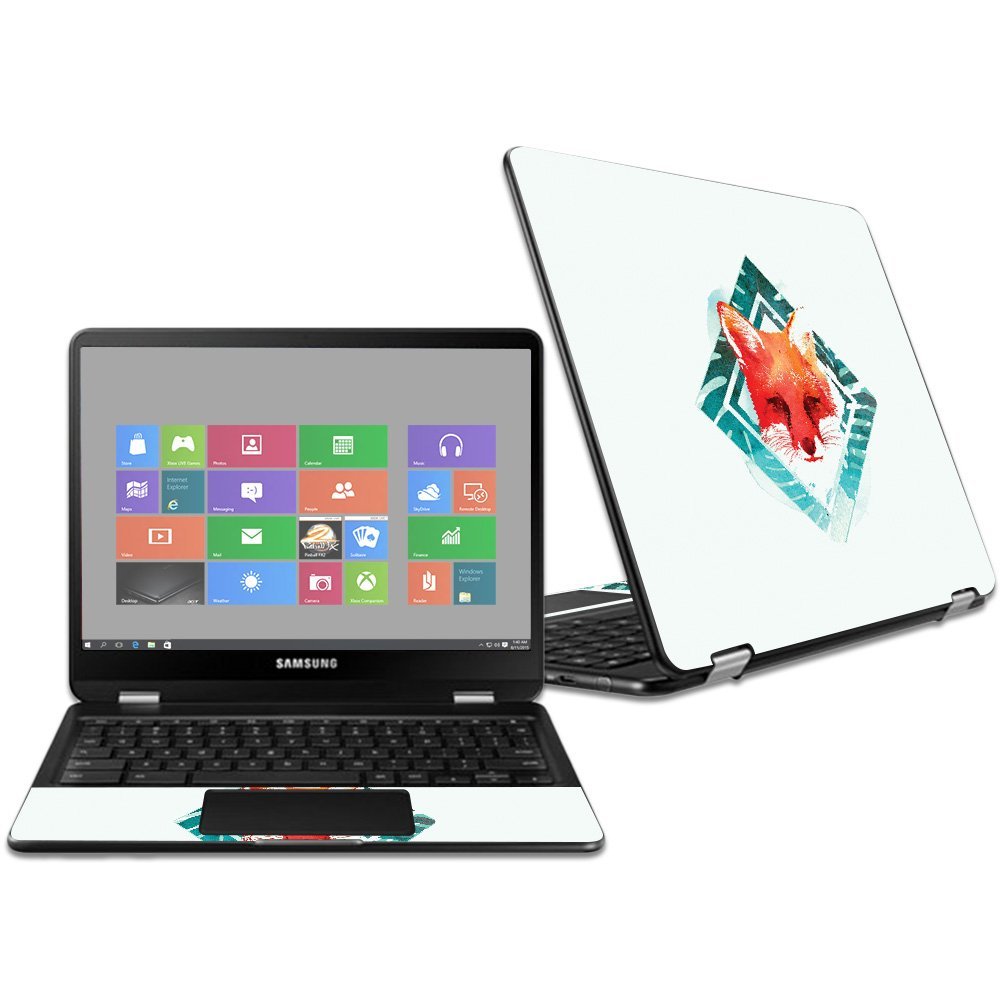 MightySkins Skin Compatible with Samsung Chromebook Pro 12.3" - Tropical Fox | Protective, Durable, and Unique Vinyl Decal wrap Cover | Easy to Apply, Remove, and Change Styles | Made in The USA