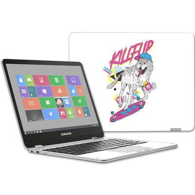 MightySkins Skin Compatible with Samsung Chromebook Plus 12.3"(2017 - Skater Wolf | Protective, Durable, and Unique Vinyl Decal wrap Cover | Easy to Apply, Remove, and Change Styles | Made in The USA