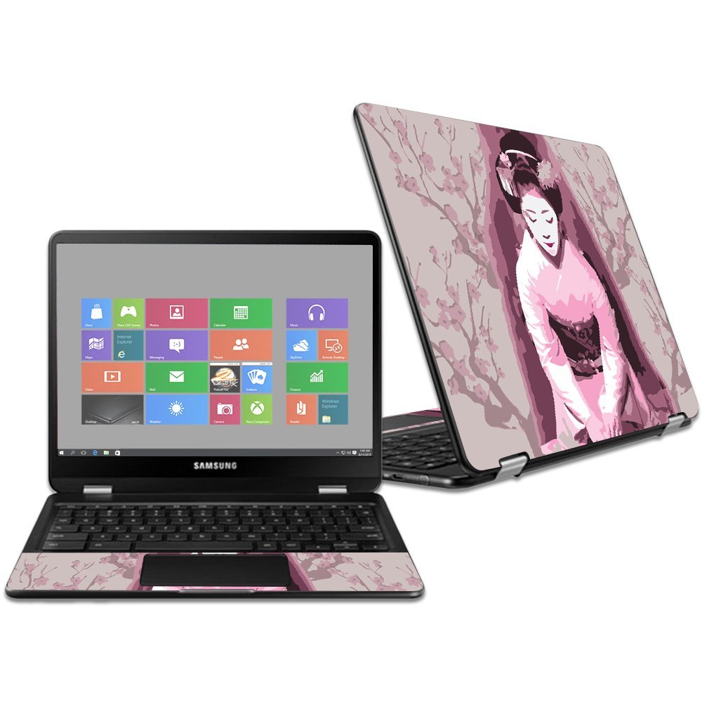 MightySkins Skin Compatible with Samsung Chromebook Pro 12.3" - Geisha | Protective, Durable, and Unique Vinyl Decal wrap Cover | Easy to Apply, Remove, and Change Styles | Made in The USA