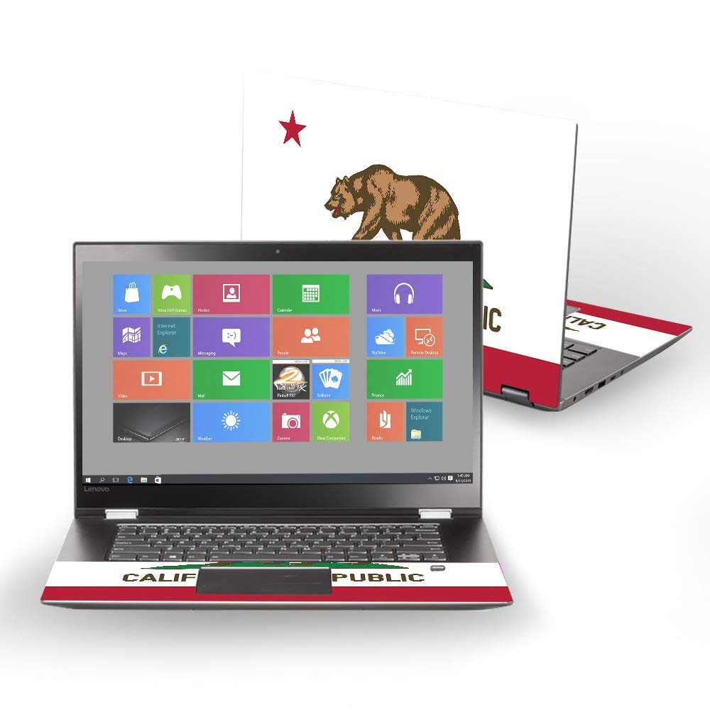 MightySkins Skin Compatible with Lenovo Flex 5 14" (2017) - California Flag | Protective, Durable, and Unique Vinyl Decal wrap Cover | Easy to Apply, Remove, and Change Styles | Made in The USA