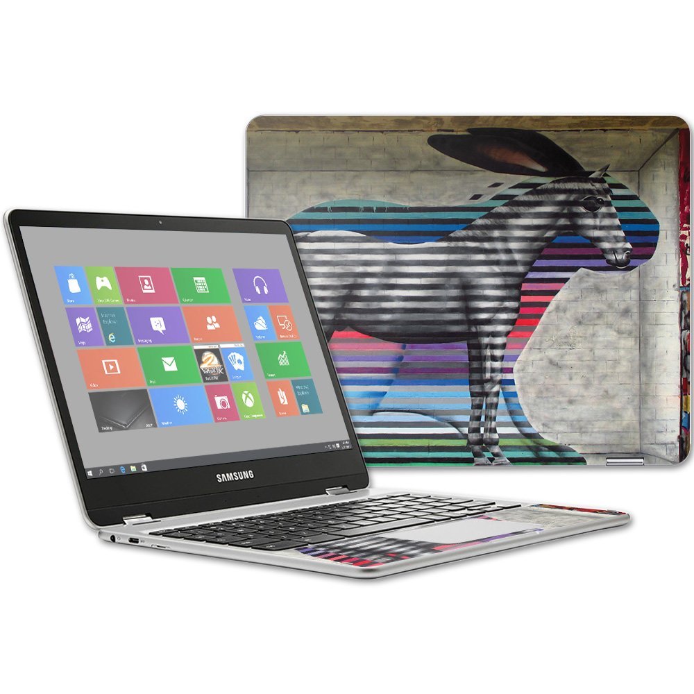 MightySkins Skin Compatible with Samsung Chromebook Plus 12.3"(2017 - Horse Bunny | Protective, Durable, and Unique Vinyl Decal wrap Cover | Easy to Apply, Remove, and Change Styles | Made in The USA