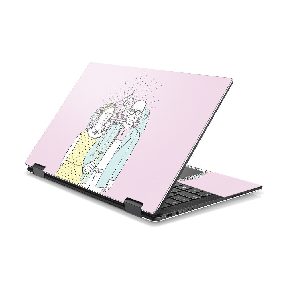 MightySkins Skin Compatible with DELL XPS 13 9365 2-in-1 (2017) - American Gothic Pop | Protective, Durable, and Unique Vinyl Decal wrap Cover | Easy to Apply, Remove | Made in The USA