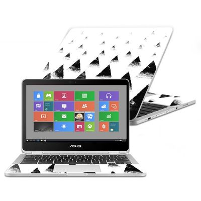 MightySkins Skin Compatible with Asus Chromebook Flip C302CA 12.5" (2016) - Black Hills | Protective, Durable, and Unique Vinyl Decal wrap Cover | Easy to Apply, Remove | Made in The USA