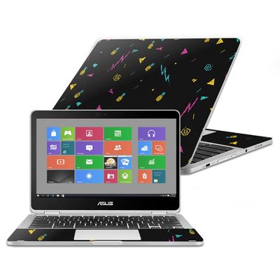 MightySkins Skin Compatible with Asus Chromebook Flip C302CA 12.5" (2016) - Magic Pineapple | Protective, Durable, and Unique Vinyl Decal wrap Cover | Easy to Apply, Remove | Made in The USA