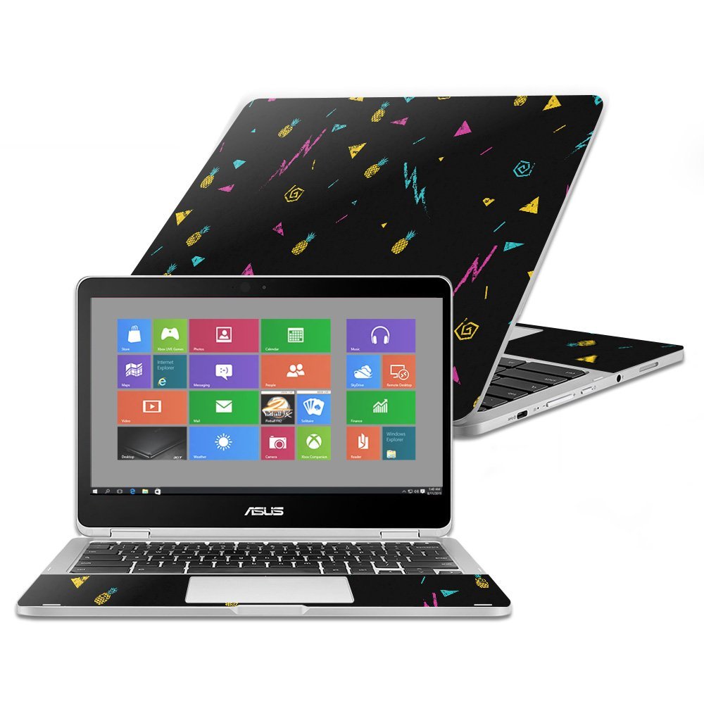 MightySkins Skin Compatible with Asus Chromebook Flip C302CA 12.5" (2016) - Magic Pineapple | Protective, Durable, and Unique Vinyl Decal wrap Cover | Easy to Apply, Remove | Made in The USA