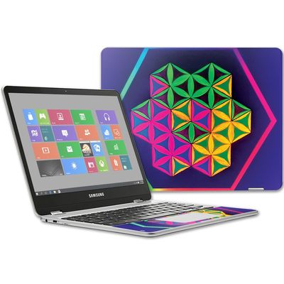 MightySkins Skin Compatible with Samsung Chromebook Plus 12.3"(2017 - Shapes Within | Protective, Durable, and Unique Vinyl wrap Cover | Easy to Apply, Remove, and Change Styles | Made in The USA