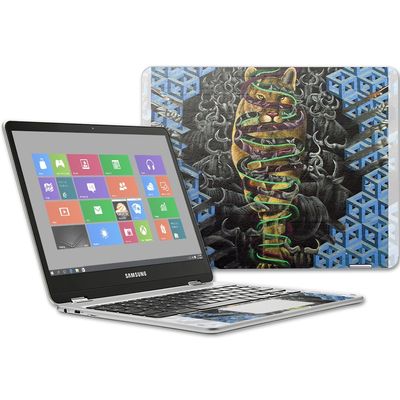 MightySkins Skin Compatible with Samsung Chromebook Plus 12.3"(2017 - Panther Swirl | Protective, Durable, and Unique Vinyl wrap Cover | Easy to Apply, Remove, and Change Styles | Made in The USA