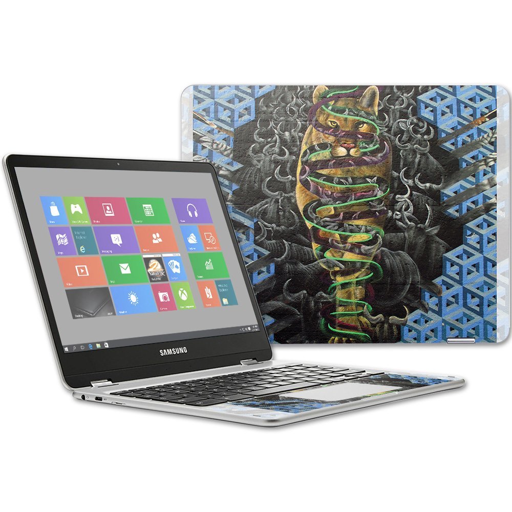 MightySkins Skin Compatible with Samsung Chromebook Plus 12.3"(2017 - Panther Swirl | Protective, Durable, and Unique Vinyl wrap Cover | Easy to Apply, Remove, and Change Styles | Made in The USA