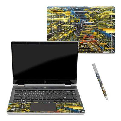 MightySkins Skin Compatible with HP Pavilion x360 14" (2018) - Parrot Paradox | Protective, Durable, and Unique Vinyl Decal wrap Cover | Easy to Apply, Remove, and Change Styles | Made in The USA