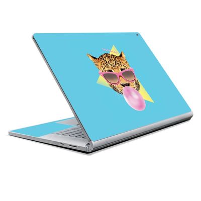 MightySkins Skin Compatible with Microsoft Surface Book 2 13" (2017) - Bubble Gum Cheetah | Protective, Durable, and Unique Vinyl Decal wrap Cover | Easy to Apply, Remove | Made in The USA