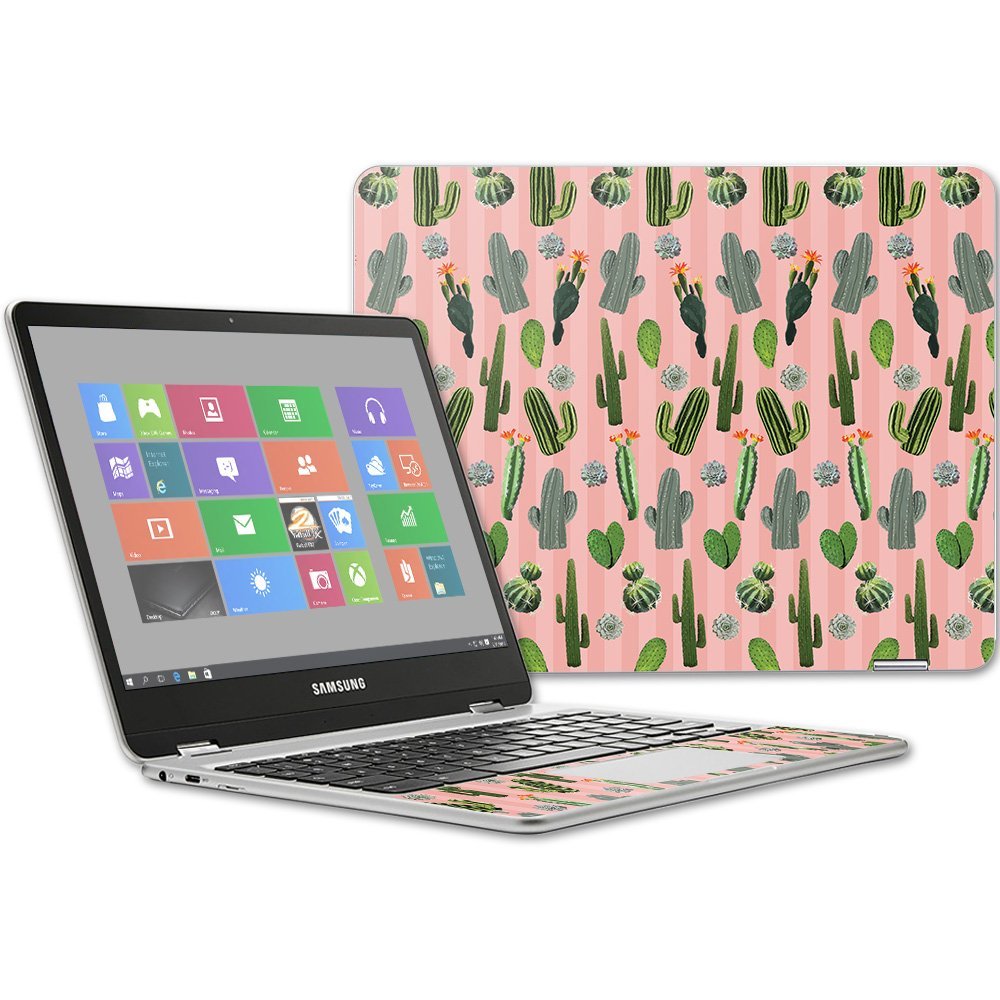 MightySkins Skin Compatible with Samsung Chromebook Plus 12.3"(2017 - Cactus Garden | Protective, Durable, and Unique Vinyl wrap Cover | Easy to Apply, Remove, and Change Styles | Made in The USA