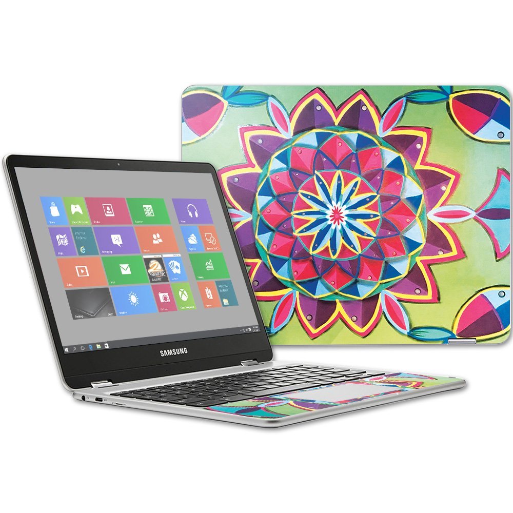 MightySkins Skin Compatible With Samsung Chromebook Plus 12.3"(2017 - Fish Mandala | Protective, Durable, and Unique Vinyl Decal wrap cover | Easy To Apply, Remove, and Change Styles | Made in the USA