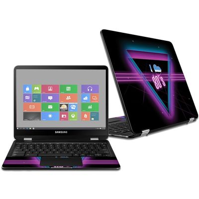 MightySkins Skin Compatible with Samsung Chromebook Pro 12.3" - I Heart 80s | Protective, Durable, and Unique Vinyl Decal wrap Cover | Easy to Apply, Remove, and Change Styles | Made in The USA