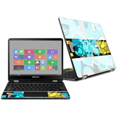 MightySkins Skin Compatible with Samsung Chromebook Pro 12.3" - Blue Vision | Protective, Durable, and Unique Vinyl Decal wrap Cover | Easy to Apply, Remove, and Change Styles | Made in The USA